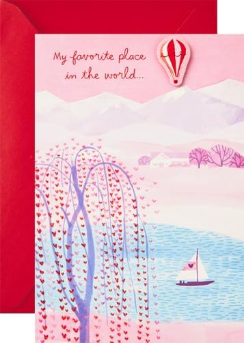 Hallmark Paper Wonder Valentines Day Pop Up Card for Significant Other (Hot Air Balloon Valentine)