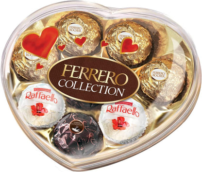 FERRERO COLLECTION Fine Assorted Chocolate and Coconut Confections, Heart Shaped Valentines Chocolate Gift Box