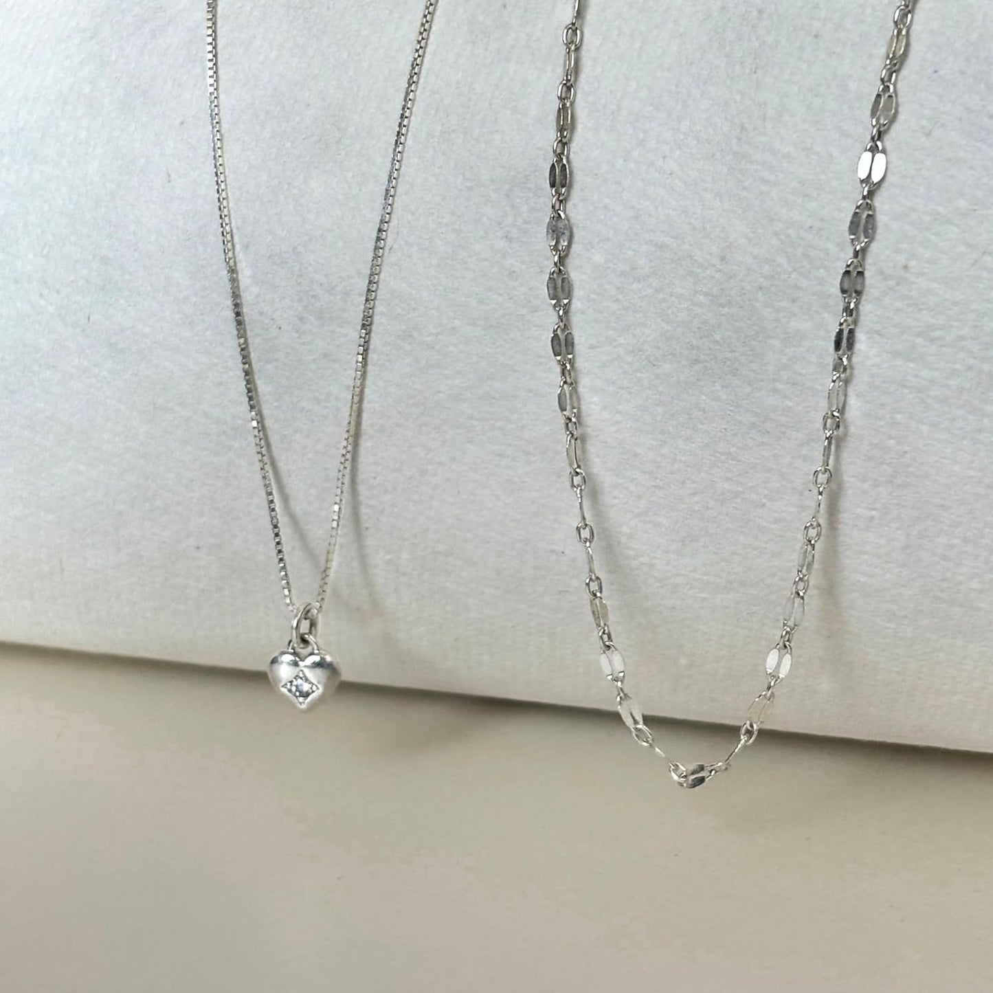 Annika Bella Silver Heart Necklace Set for Women – Sparkly 925 Silver Chain with Choker Collar Pendant – Elegant Jewelry Set (Set of 2 Necklaces with CZ)