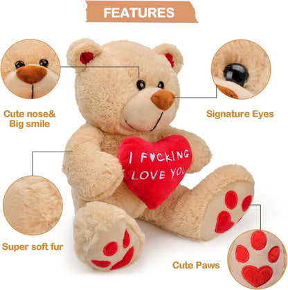 Valentines Day Gift for Her, 10 inch Teddy Bear Gifts for Girlfriend Women, Plush Toy Light Brown