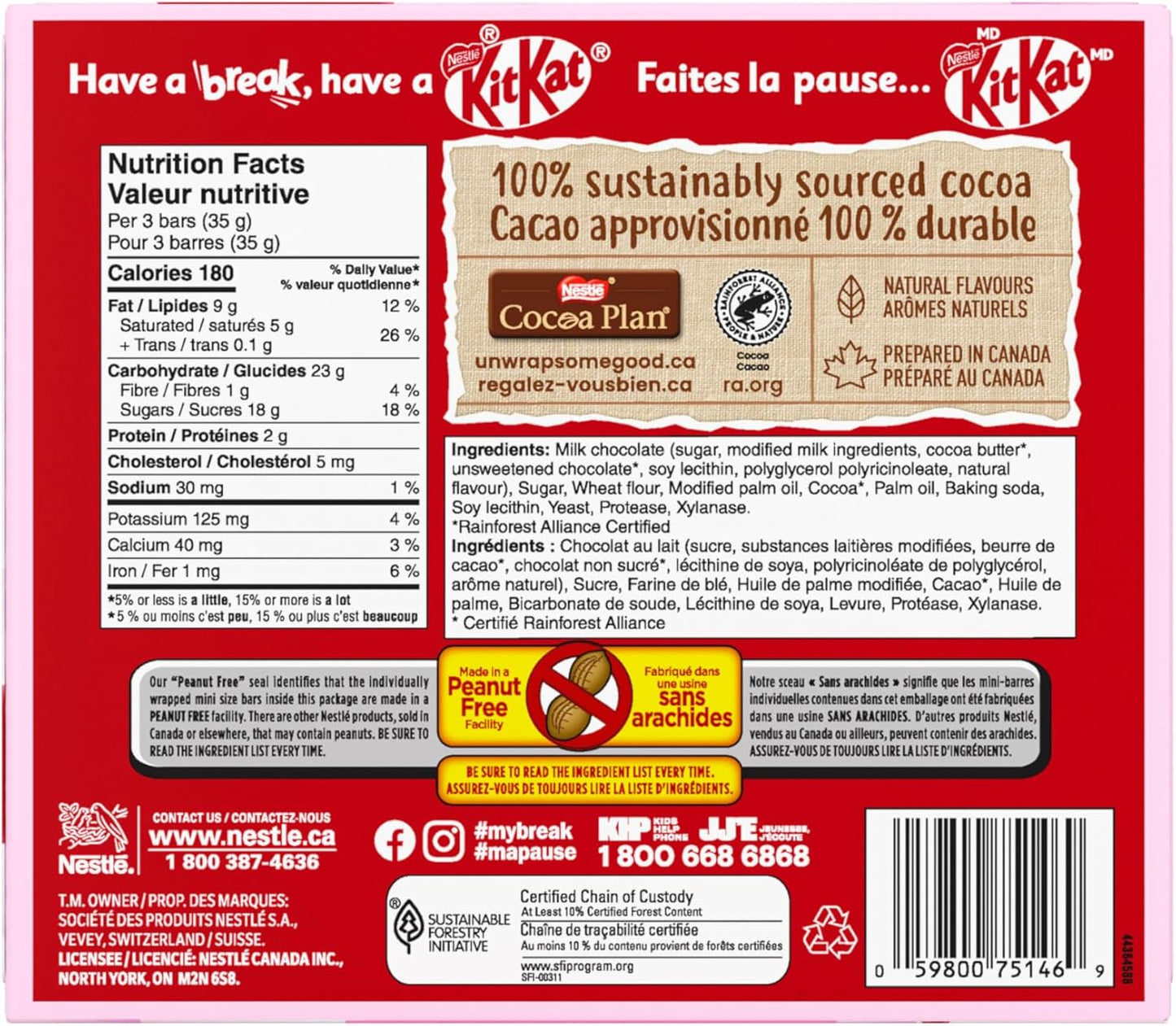 KIT KAT Valentine Minis, Crispy Wafers Enrobed In Smooth Milk Chocolate, Individually Wrapped With Room For Personal Message, Perfect Valentine Treat, Peanut-free