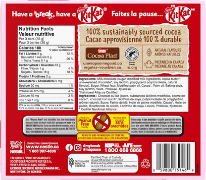 KIT KAT Valentine Minis, Crispy Wafers Enrobed In Smooth Milk Chocolate, Individually Wrapped With Room For Personal Message, Perfect Valentine Treat, Peanut-free