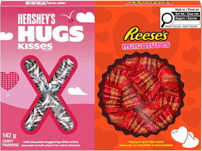 HERSHEY'S HUGS KISSES and REESE'S XO Gift Box, Valentines Candy, Chocolate Candy Gift