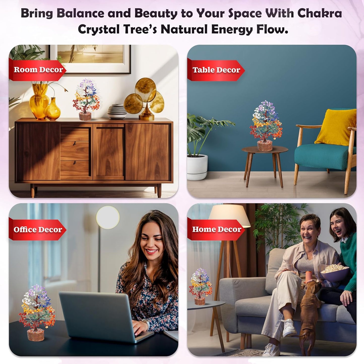 Seven Chakra Crystal Tree - Thoughtful Birthday Gifts for Women