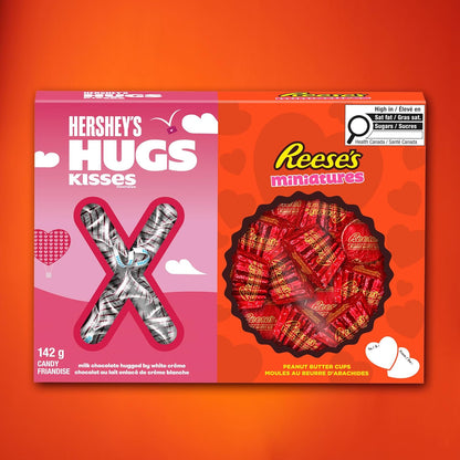 HERSHEY'S HUGS KISSES and REESE'S XO Gift Box, Valentines Candy, Chocolate Candy Gift