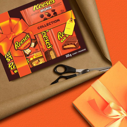 Reese's Lovers Gift Box with Assorted Chocolate Peanut Butter Bars, Chocolate Gifts for Valentines