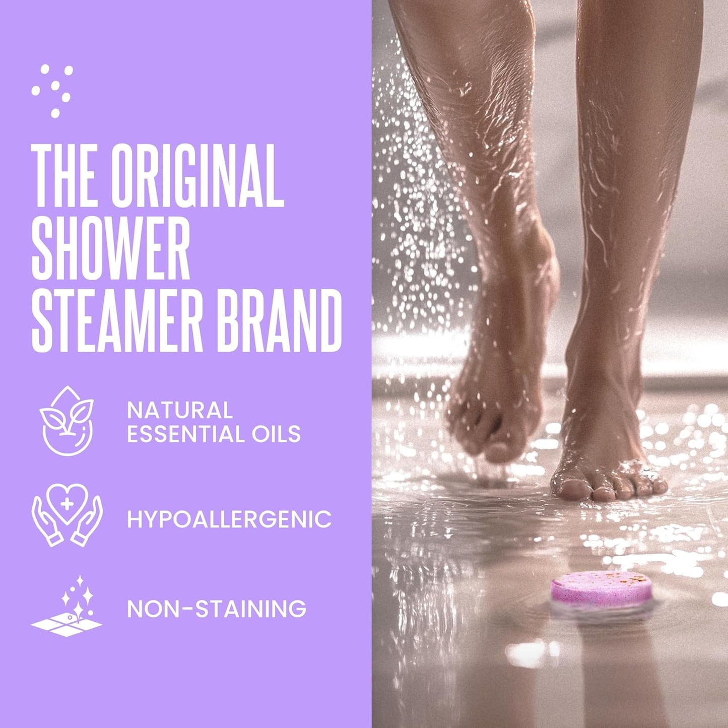 Cleverfy Shower Steamers Aromatherapy - Variety Pack of 6 Shower Bombs with Essential Oils.