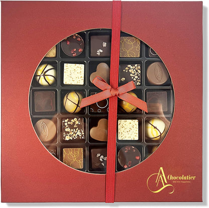 Andy Anand Authentic Belgian Truffles Gift Box - 25 Pcs Handcrafted Gourmet Delights, European Import, Gluten-Free Indulgence (7.8 Oz)
