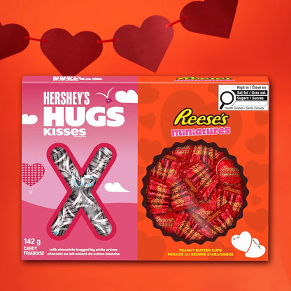 HERSHEY'S HUGS KISSES and REESE'S XO Gift Box, Valentines Candy, Chocolate Candy Gift