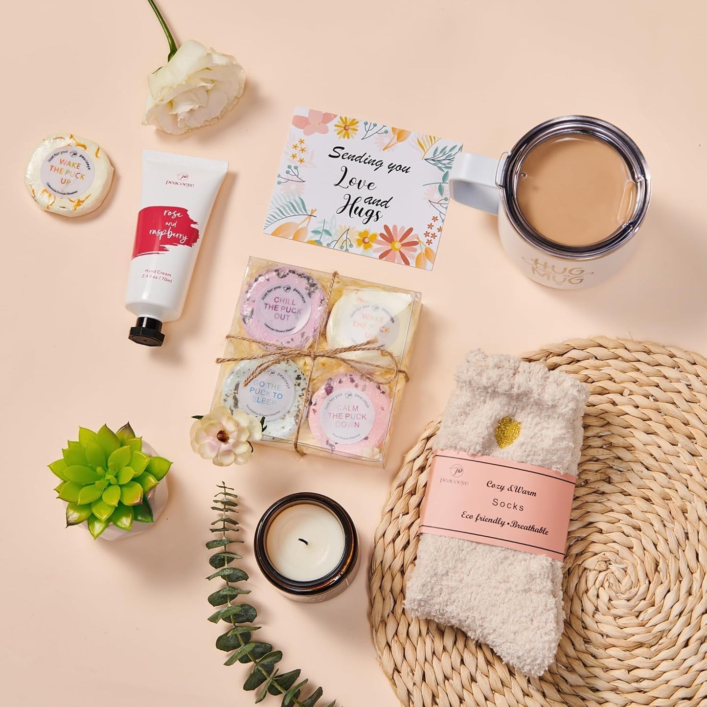 "Care Package for Women: Spa Gift Basket – Thoughtful Self-Care Set for Best Friends, Moms, and Wives – Feel Better Gifts for Encouragement, Stress Relief, and Get Well Soon – Perfect Holiday Gift"