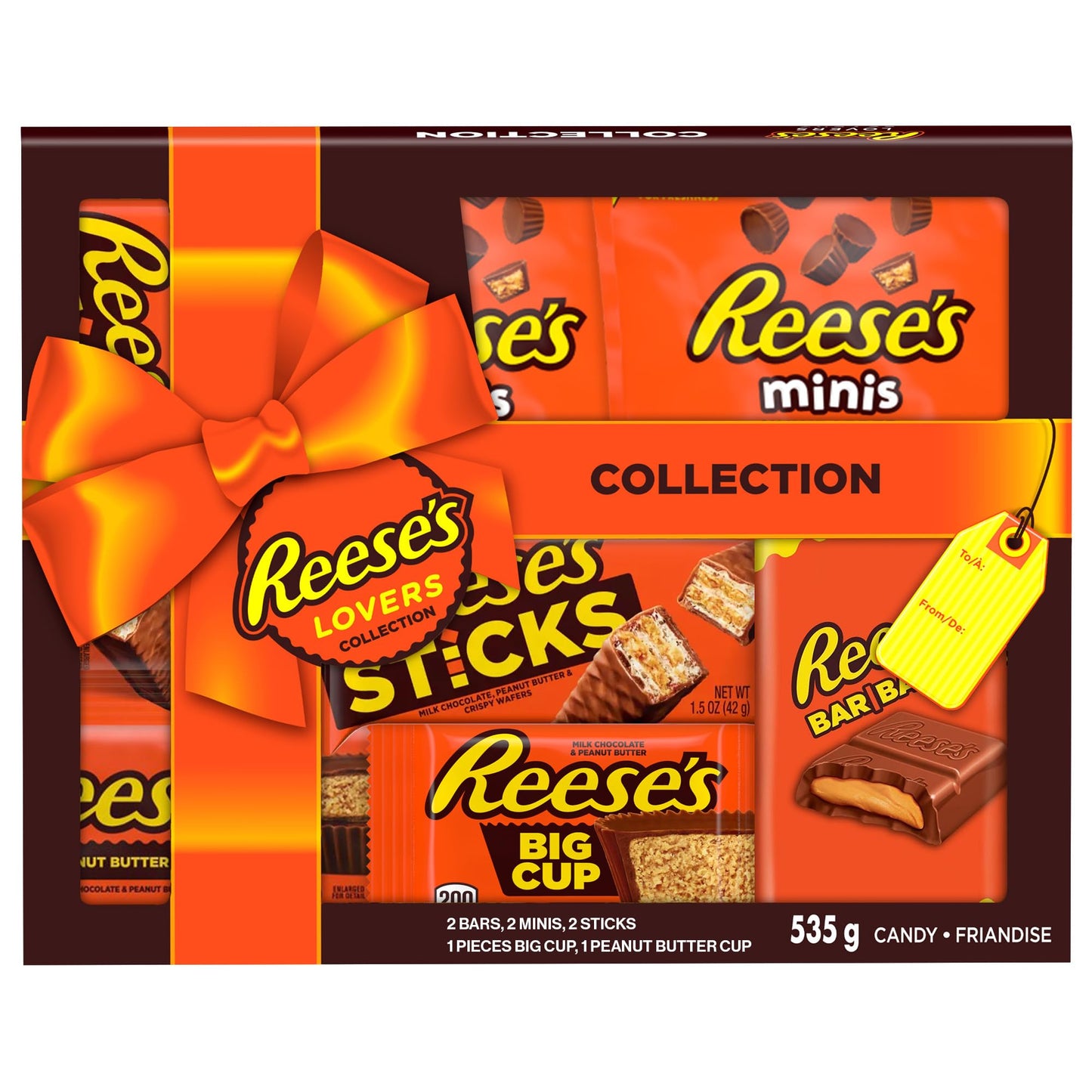 Reese's Lovers Gift Box with Assorted Chocolate Peanut Butter Bars, Chocolate Gifts for Valentines