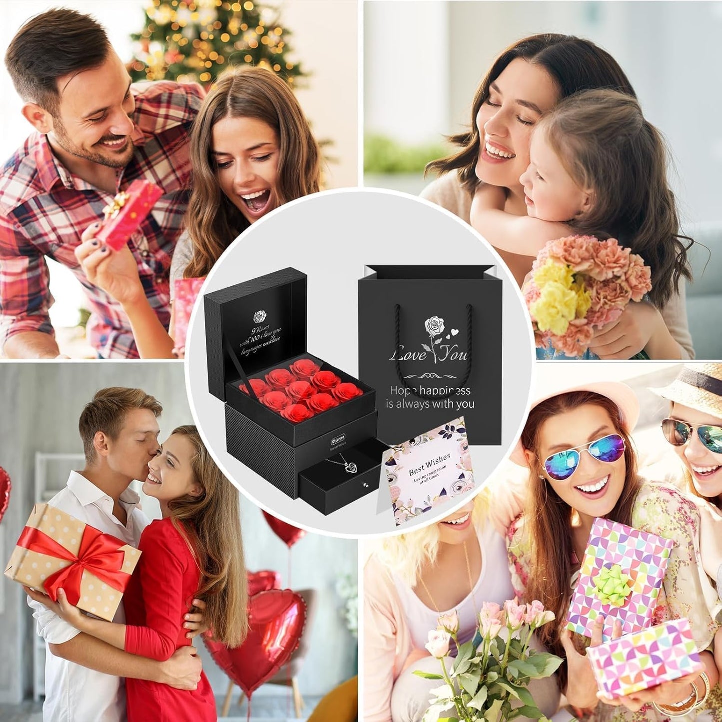 Otlonpe Rose Flower Birthday Gifts for Women, Valentines Day Gifts