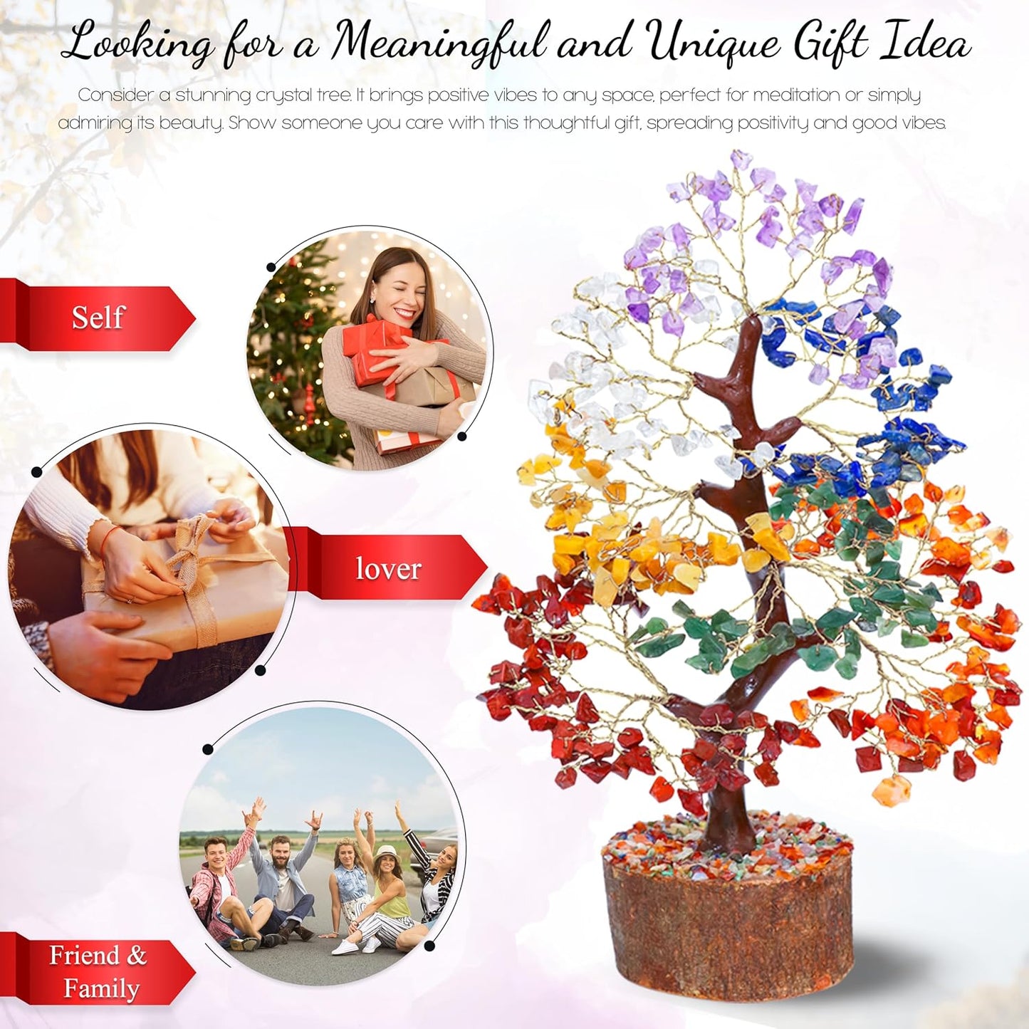 Seven Chakra Crystal Tree - Thoughtful Birthday Gifts for Women