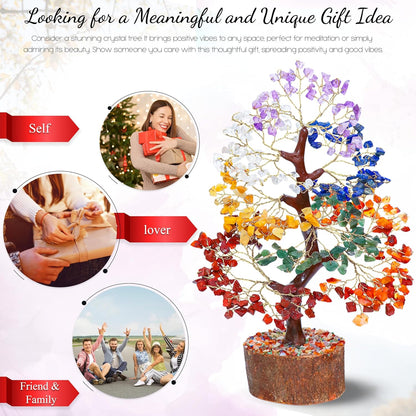 Seven Chakra Crystal Tree - Thoughtful Birthday Gifts for Women