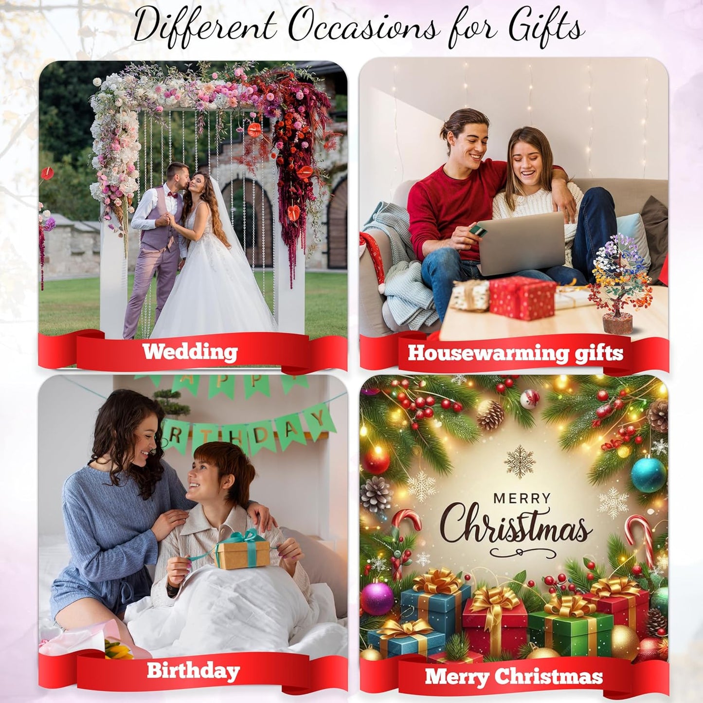 Seven Chakra Crystal Tree - Thoughtful Birthday Gifts for Women